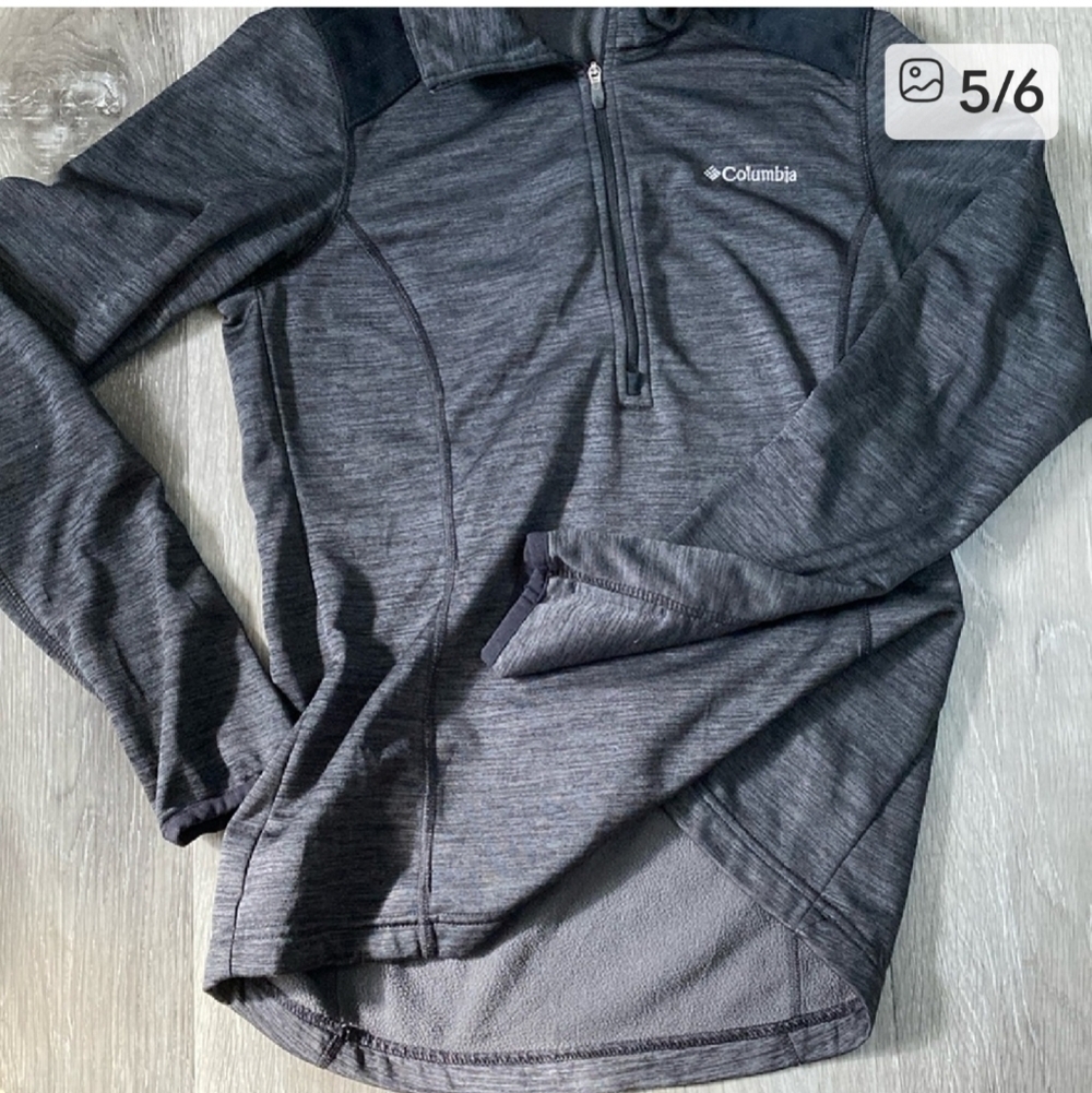 Columbia Fleece Quarter Zip Pullover Women's XS Gray - Picture 4 of 6